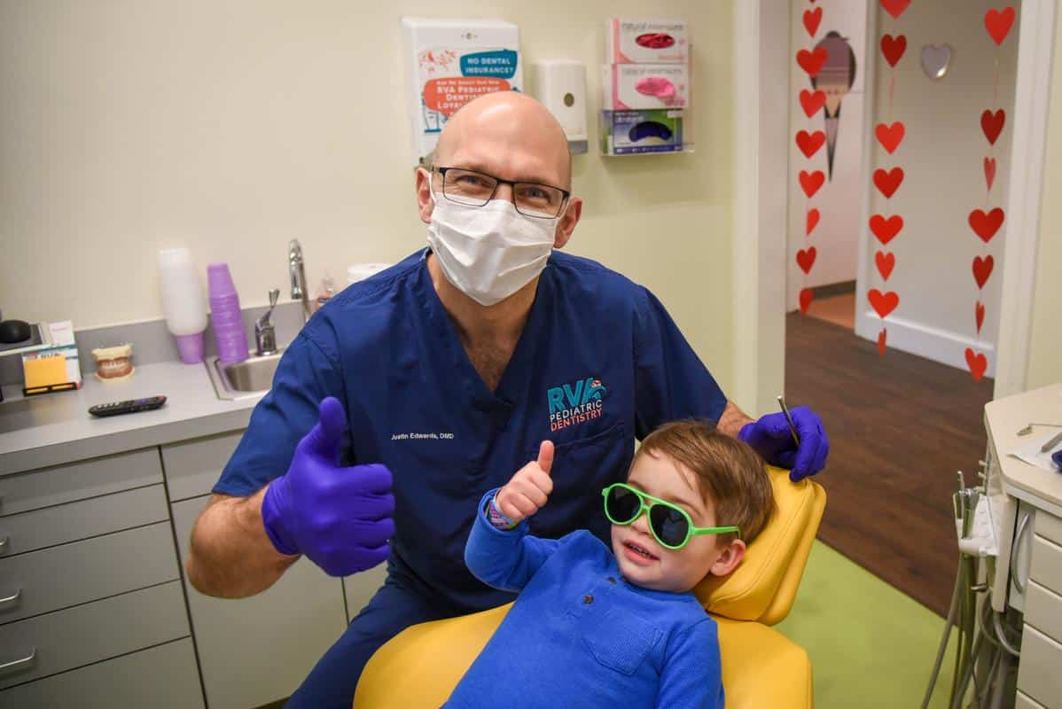 Dr. Justin with patient Pediatric Dentistry RVAPD